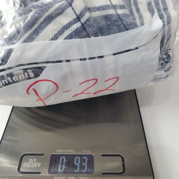 Peyton & Parker Striped Resort Button Down Dress Sleeveless Blue Women Size M - Picture 10 of 10